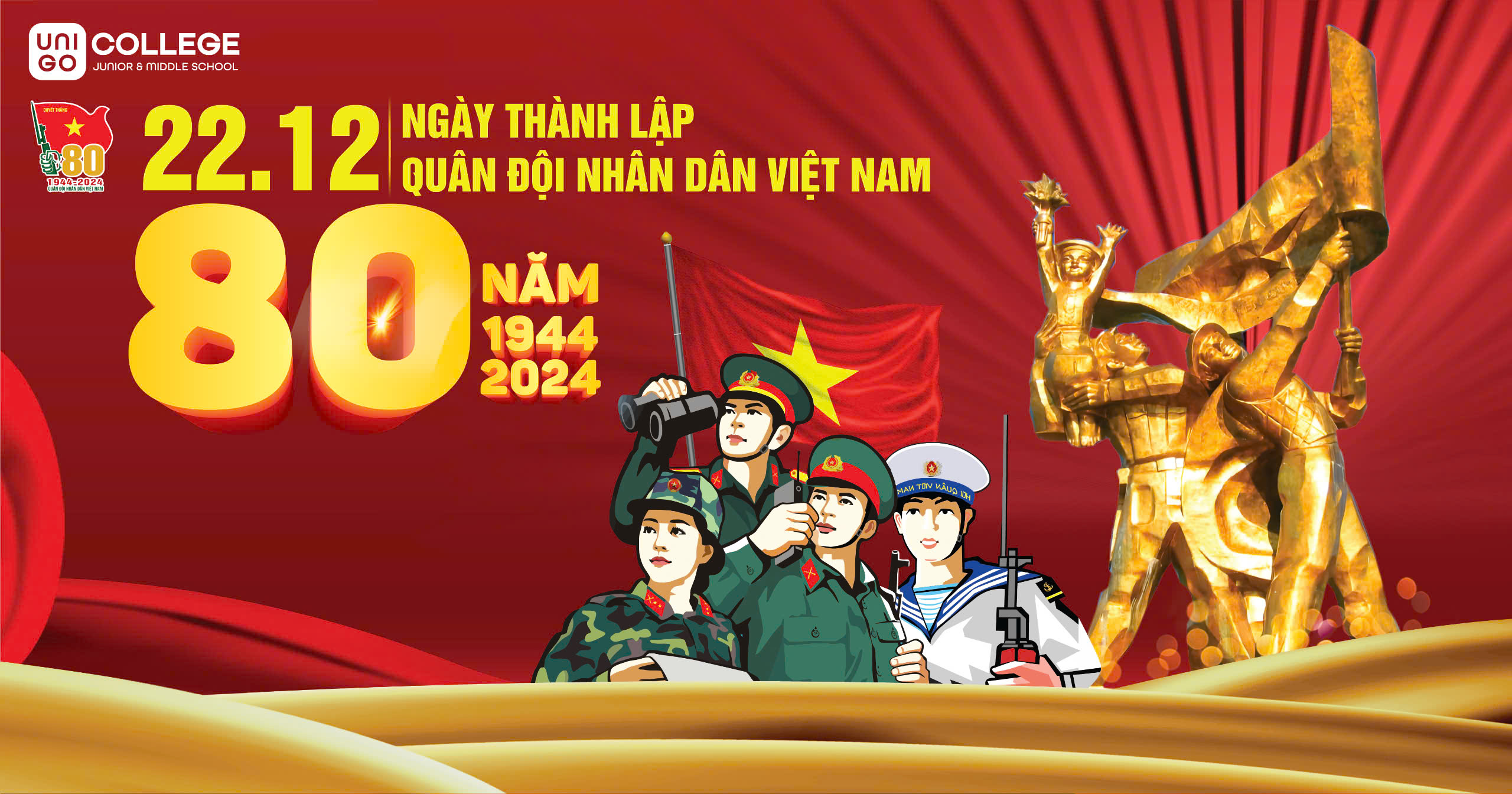 KỶ NIỆM 80 NĂM NGÀY THÀNH LẬP QUÂN ĐỘI NHÂN DÂN VIỆT NAM (22/12/1944 - 22/12/2024)